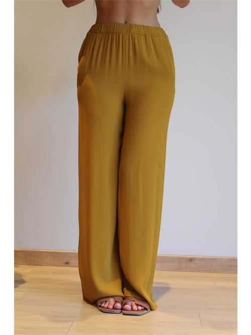 Pantalone a palazzo in viscosa DIECI MINUTI | 553861